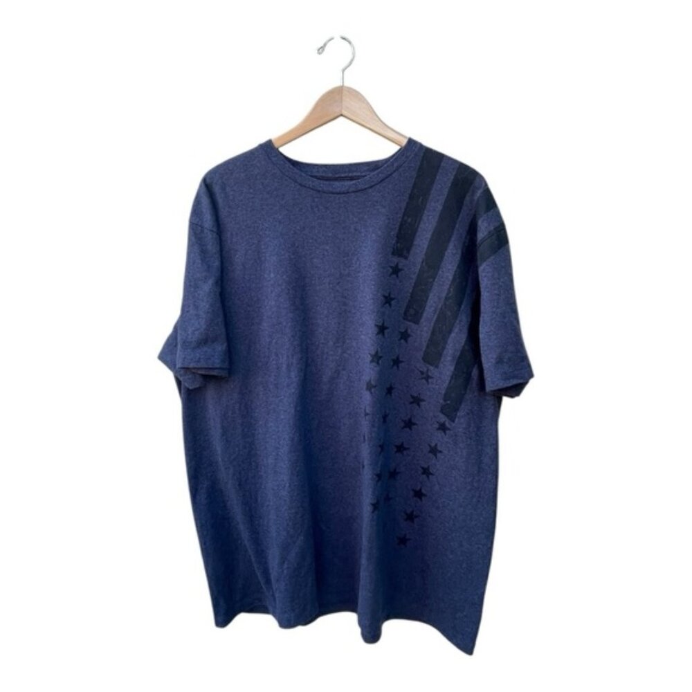 APT. 9 Men's Blue & Black Stars & Stripe Graphic Tee 2XL